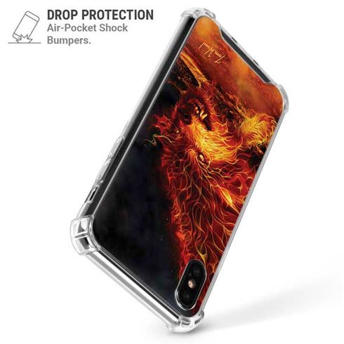Fire Stalker Wolf by Tom Wood iPhone XS Max Clear Case